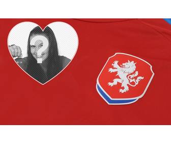 supports the football team of czech republic with this editable photomontage
