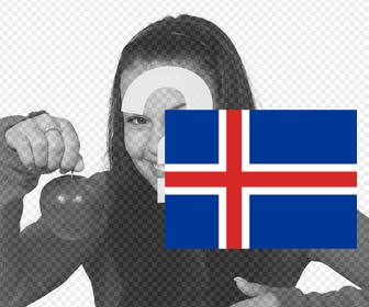 flat iceland flag to add in ur photos and decorate online