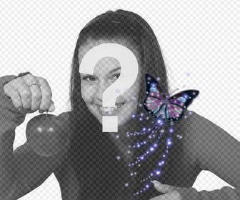 butterfly with glitter to stick on ur photos online