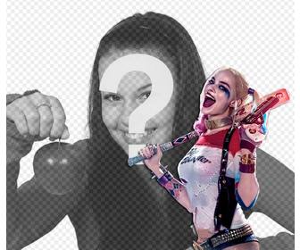 photomontage to put ur picture next to the villain harley quinn
