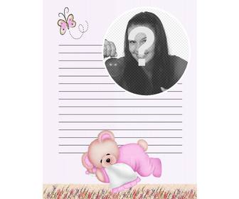 online letter to customize with photo with children design
