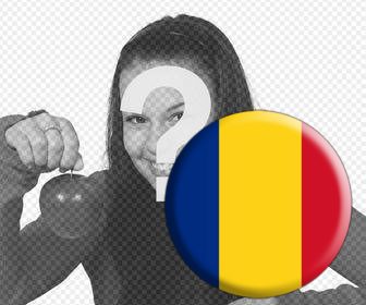 photo effect to paste the romanian flag in circular shape on ur images
