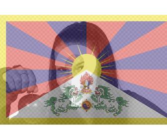 photo filter of tibet flag that u can use as ur profile picture
