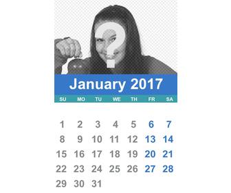 2017 january calendar who u can customize with ur own photo