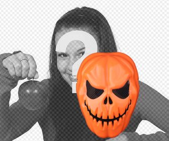 pumpkin mask to disguise urself in ur photos online