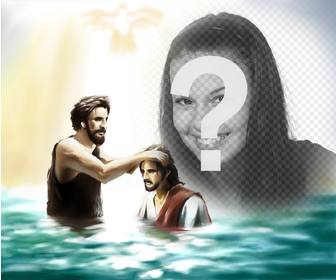 image to add ur photo with john the baptist and jesus christ