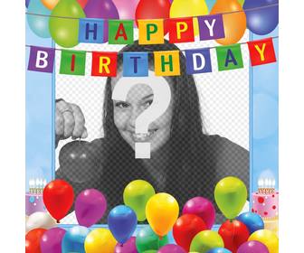 birthday card to congratulate and personalize with photo