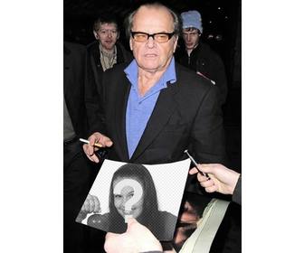 in this photo montage u will ask famous hollywood actor to sign ur photograph