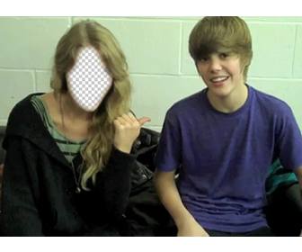 photomontage of justin bieber boy with blonde girl to put ur face