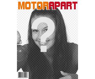 template cover of motor apart customizable with ur photo add also if u want headline in the image then u can download or send the photo montage to an email