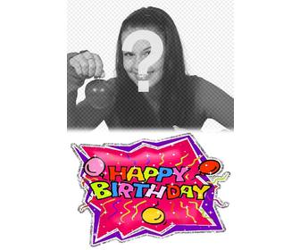create ur own personalized birthday card with picture use it to wish happy birthday card or as reminder