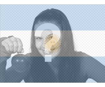 photomontage to make with the flag of argentina with ur photo