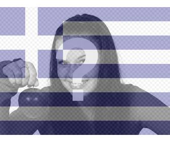 photomontages creator of the greece flag with picture u upload