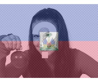 photomontage online to haiti flag with ur photo