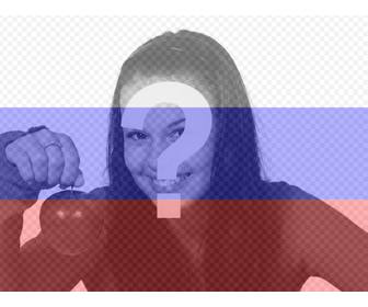 create photomontage online of the russian flag along with ur photo