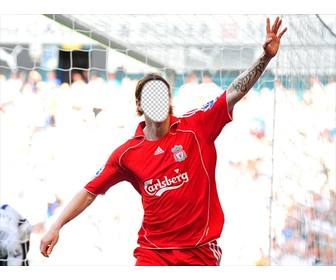 photomontage to put ur face in fernando torres with the liverpool shirt