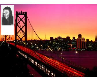 custom twitter background of illuminated bridge with sunset u can customize it with ur own image