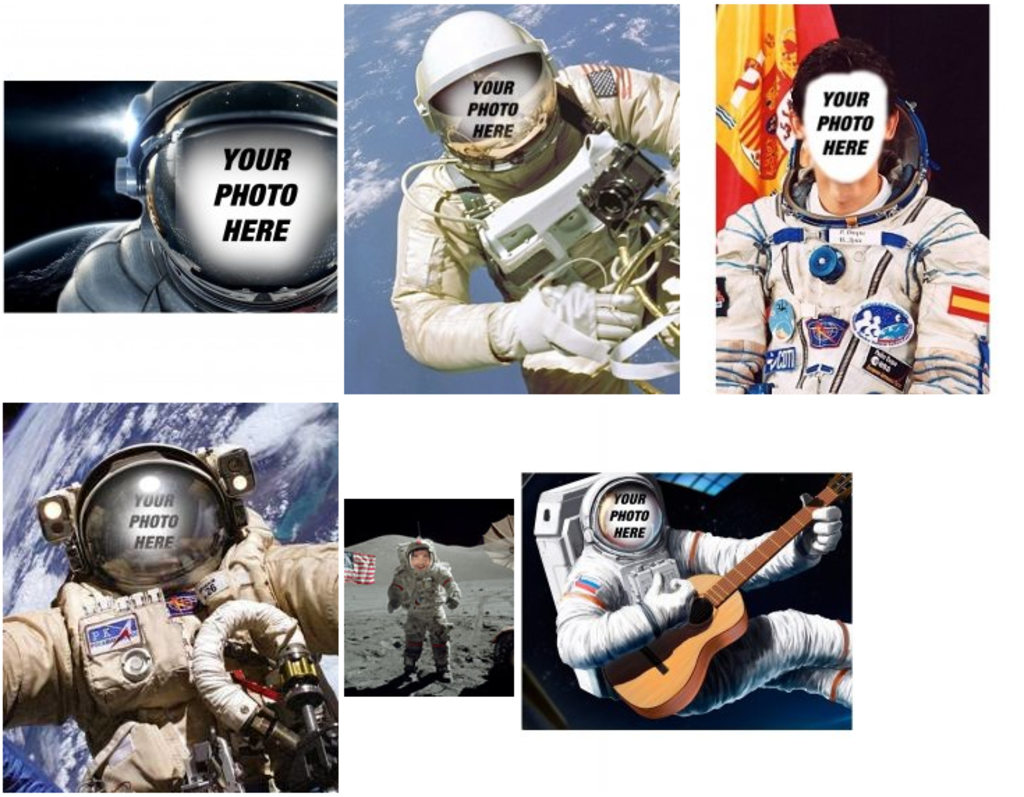 Astronauts photomontages