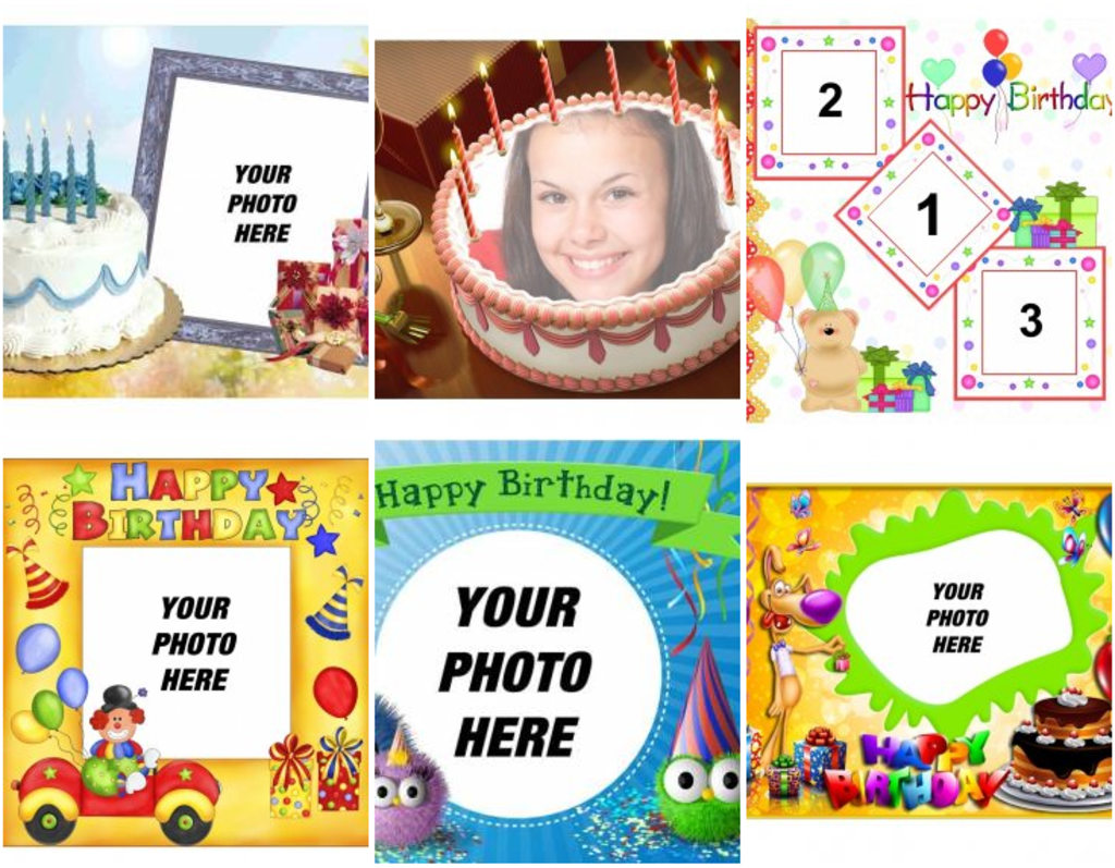 Birthday postcards for kids with your photos