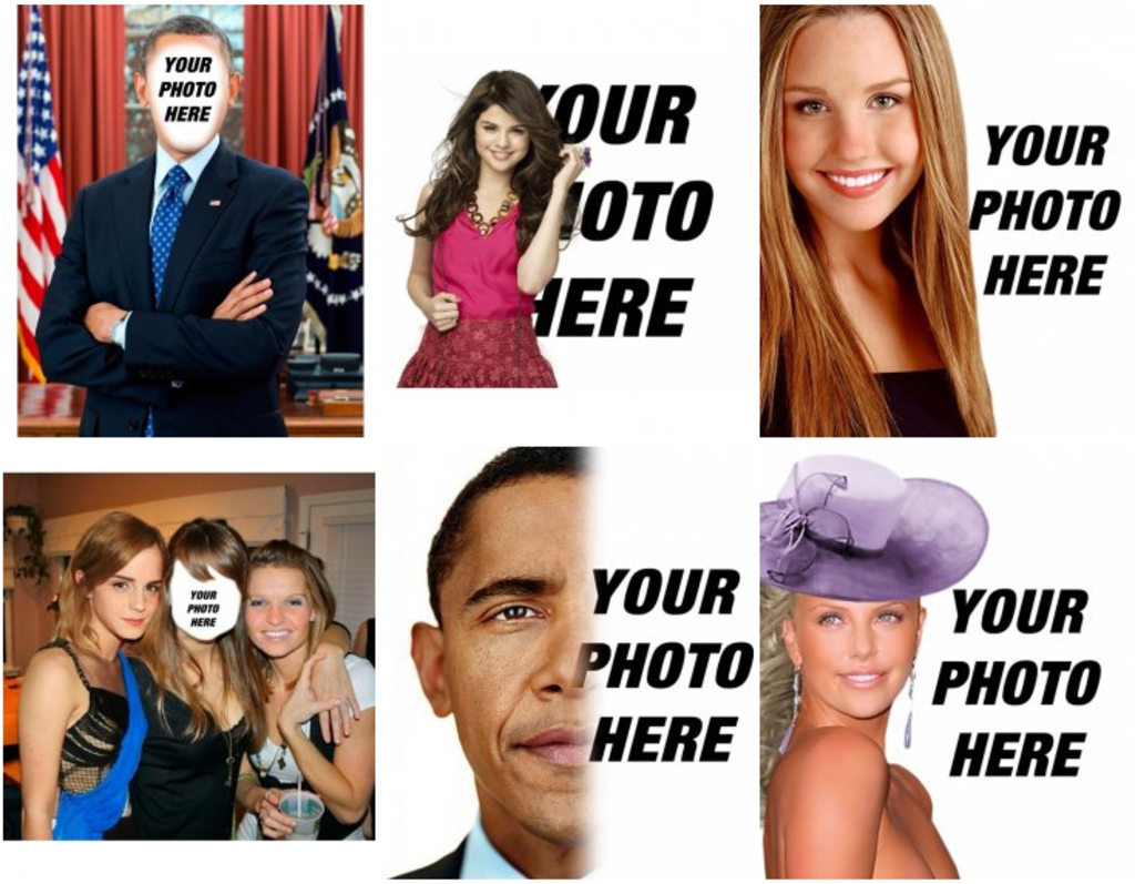 Photomontage with celebrities