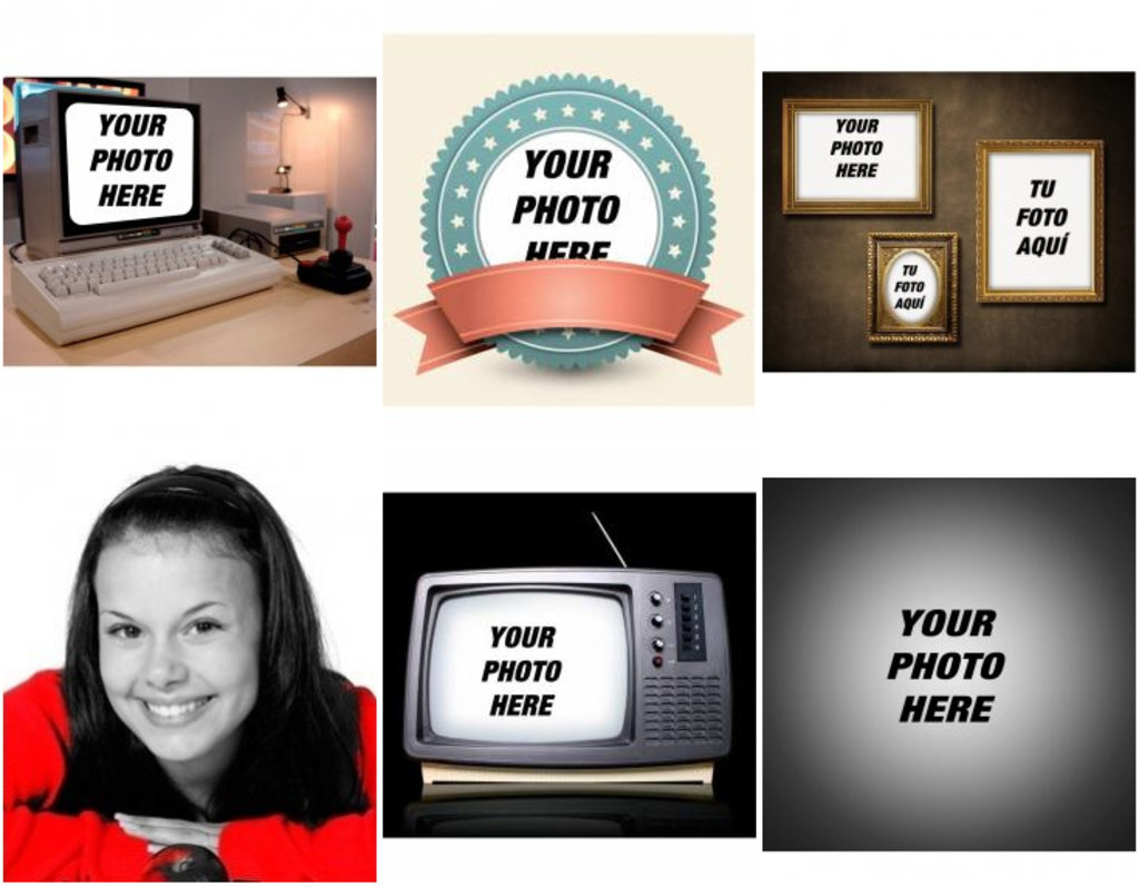 Create photomontages of funds and retro frames