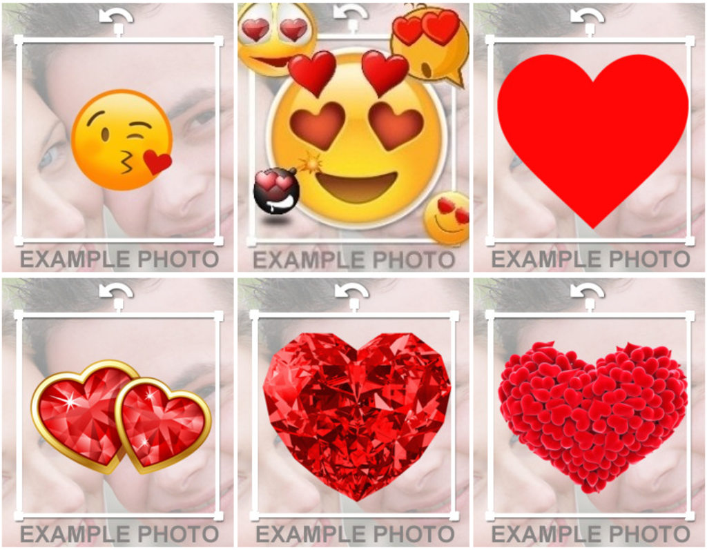 Decorate your photos with our hearts stickers