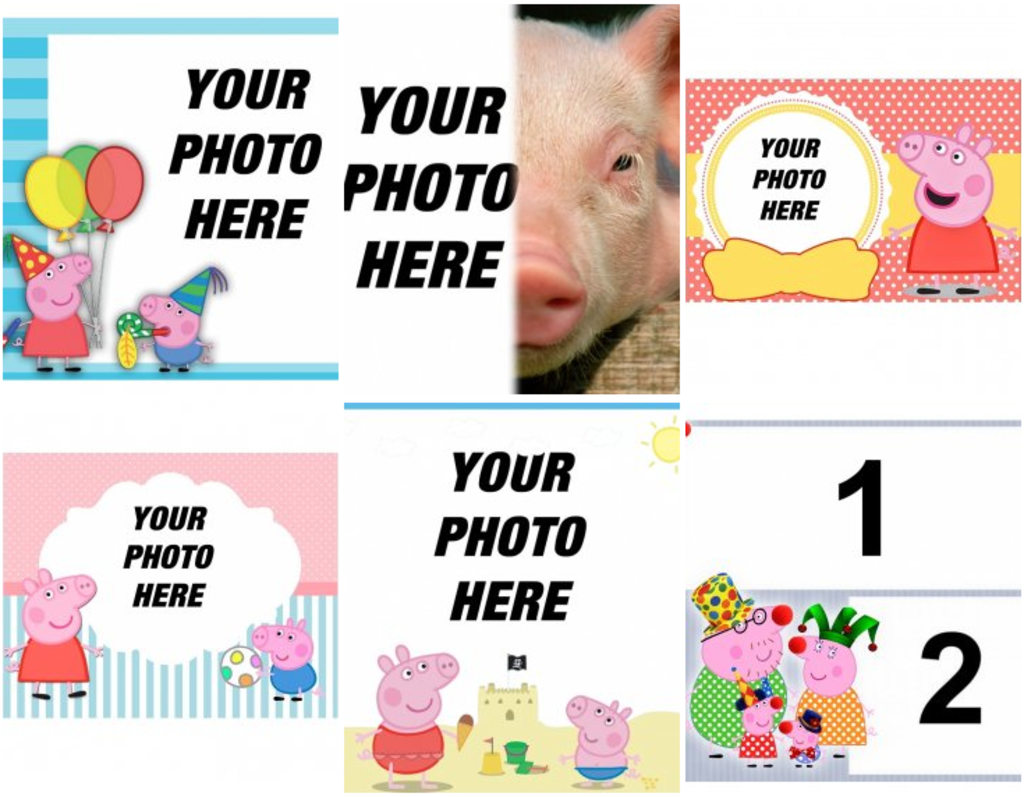 Effects with photos of Peppa Pig