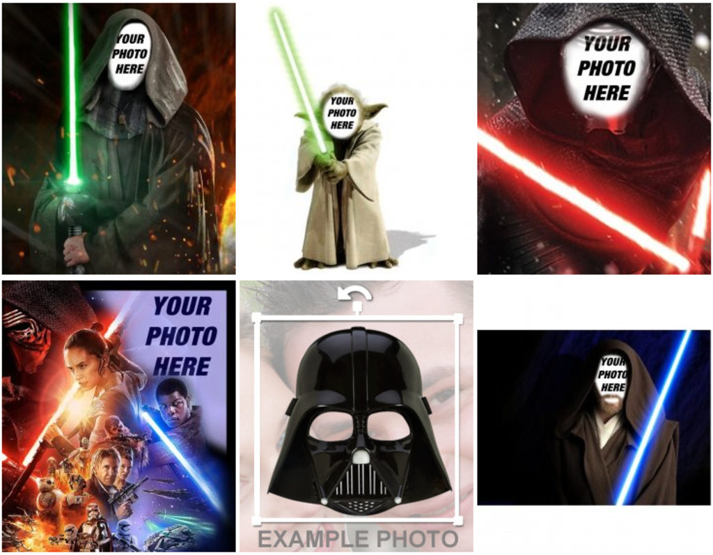 Free Star Wars photomontages for your photos
