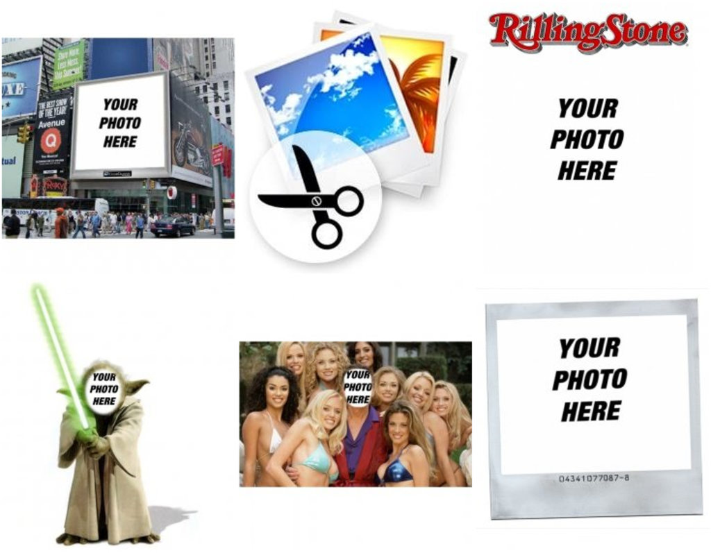 Funny templates online for adding your photos