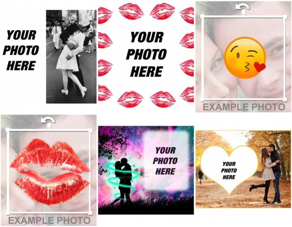 Kisses on your photos with these free photo effects