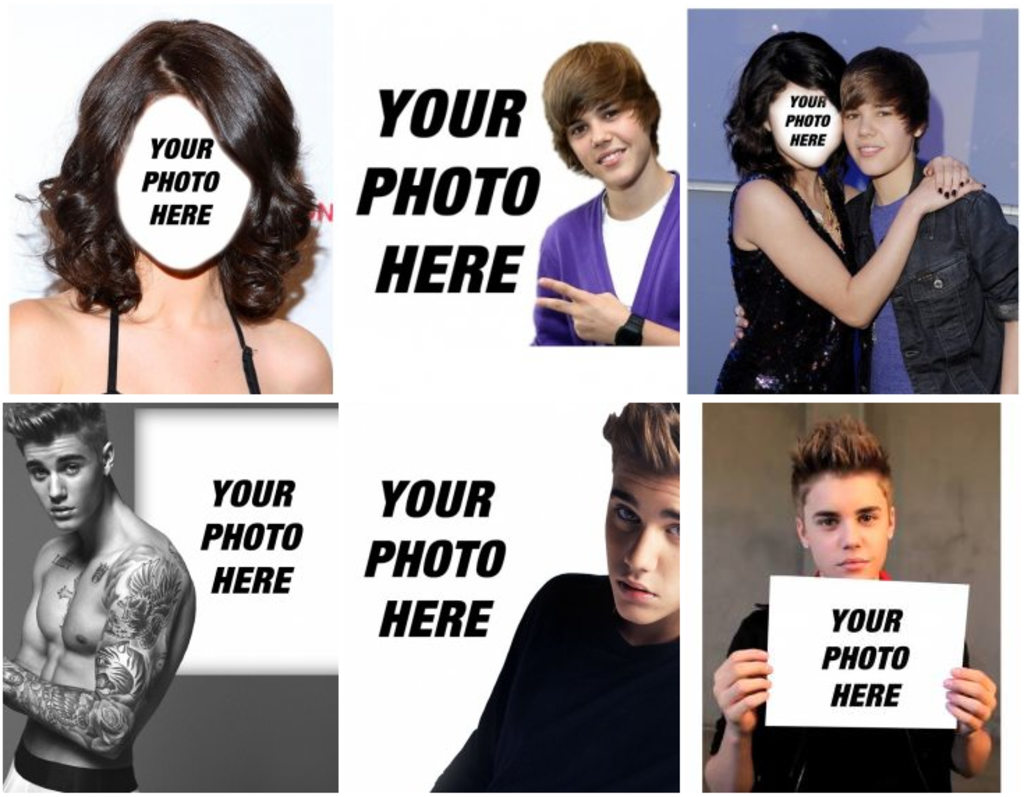 Make photo montages with Justin Bieber and your photo