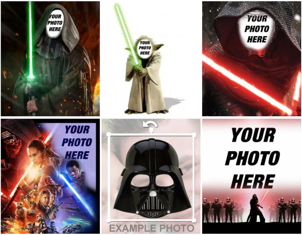 Photo effects of the movie Star Wars: The Force Awakens