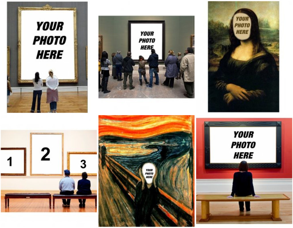 Photomontages to put your photo in museum pictures
