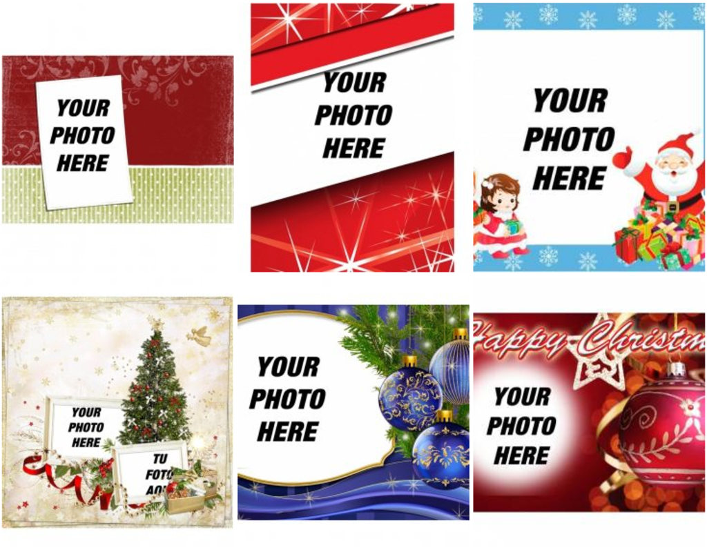 Photomontages and photo frames for Christmas