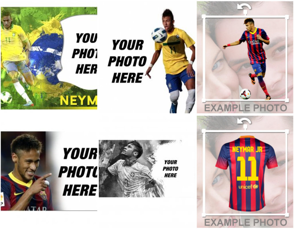 Photomontages with soccer player Neymar