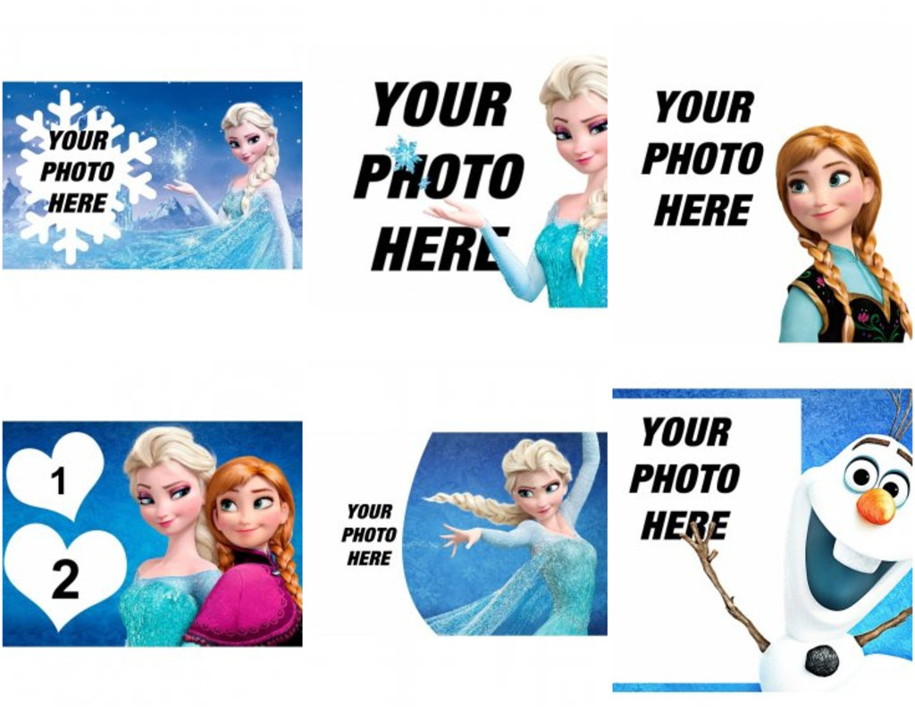 Picture frames of Frozen, collages and more
