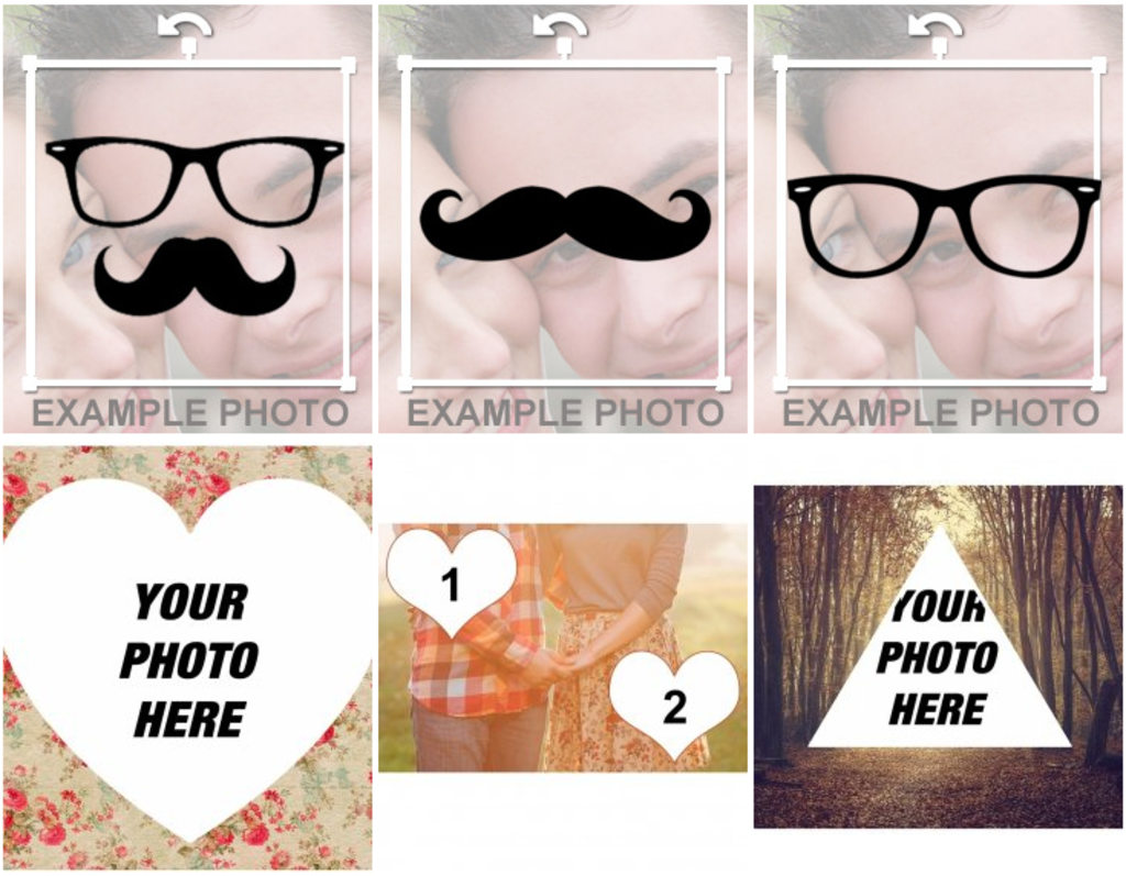 Picture frames, stickers and other hipster effects for your photos
