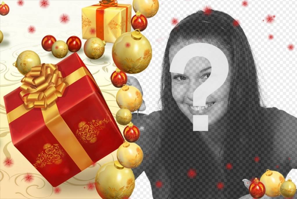 Online Christmas card with gifts to add your picture ..