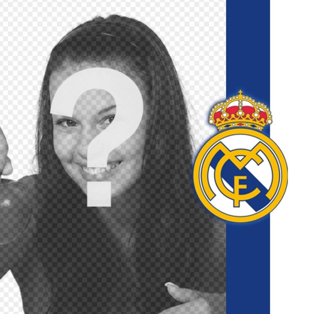 Put the shield and the colors of Real Madrid with your..