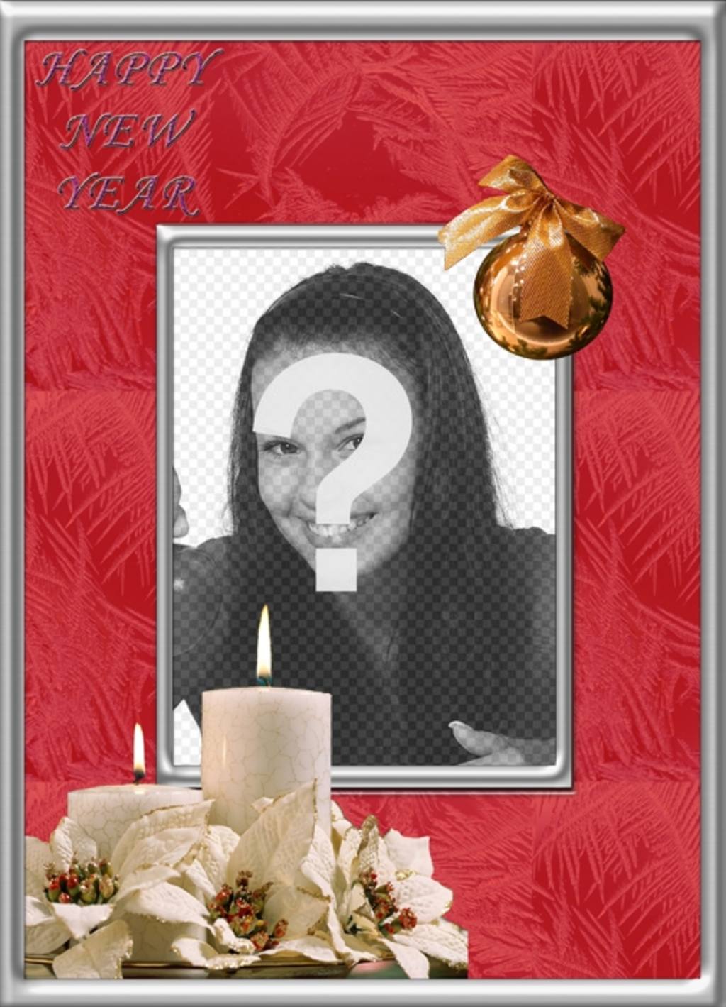 Online photo frame for photos to celebrate a Happy New Year ..