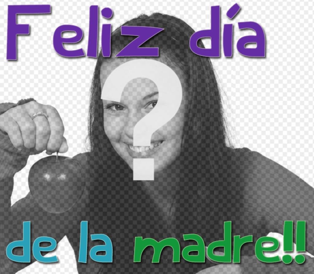 Greeting card for mother's day in spanish with text: Feliz día de la..