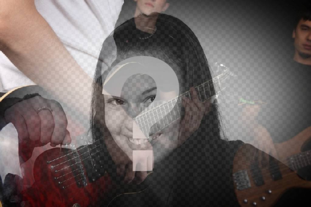 Photo Filter with a band with guitars to create a collage with your photos..
