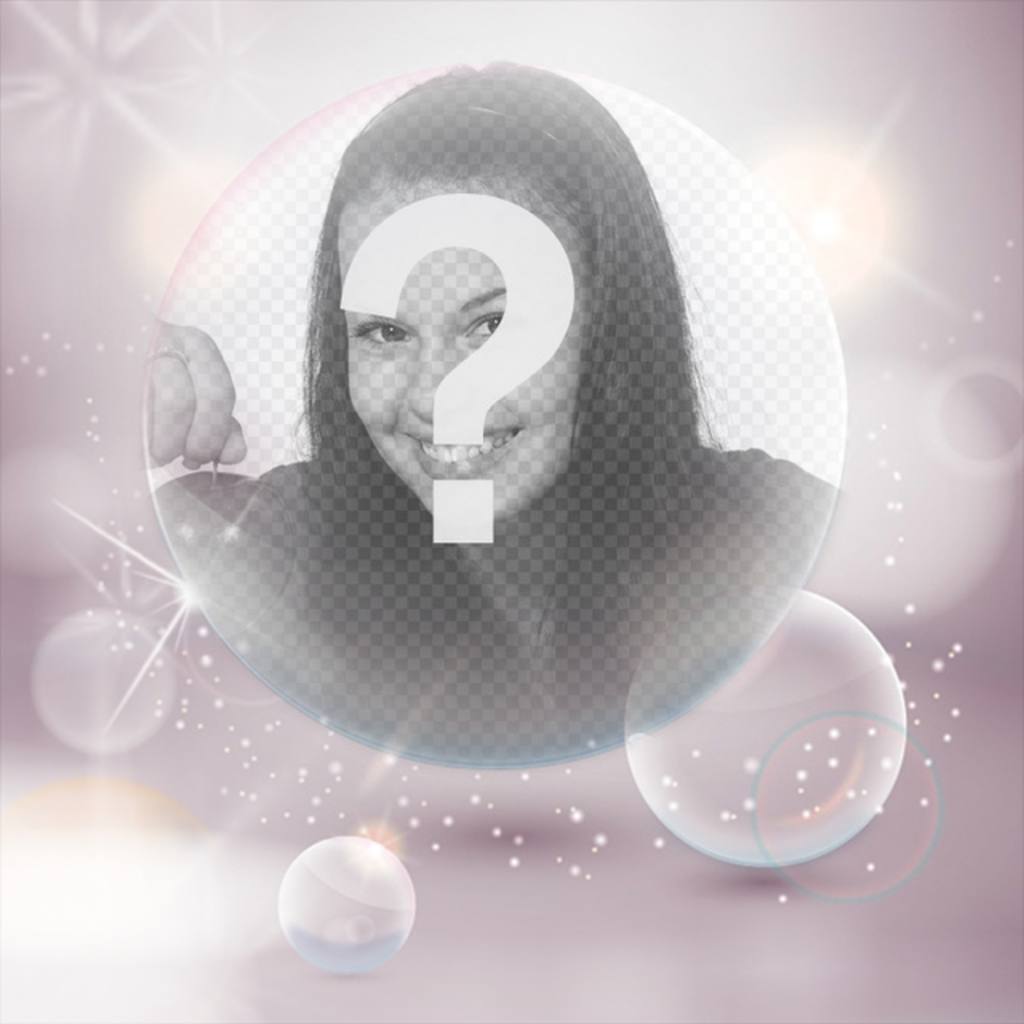 Profile image with bubbles and flashing white lights to customize your facebook and twitter..