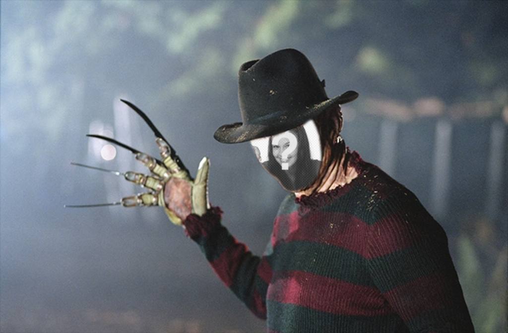 Photomontage of Freddy krueger for Halloween. Become the famous murderer of Nightmare on Elm Street and get into the dreams of your..