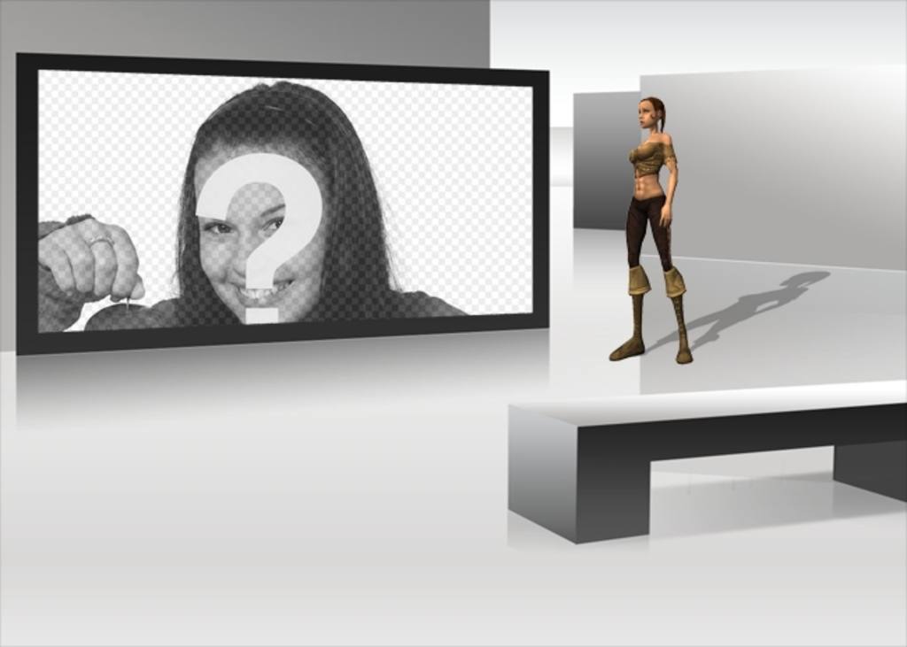 futuristic TV photo frame with 3D looking..