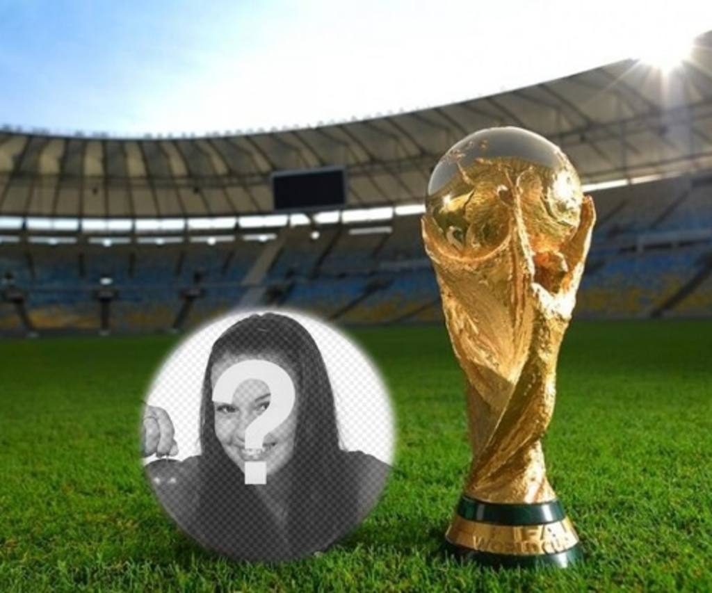 Photomontage with the world cup to put a photo into a ball shape. ..