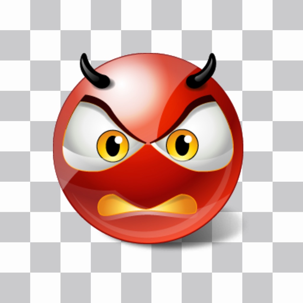 Demon Smiley pissed off to put on your photo as a sticker. ..