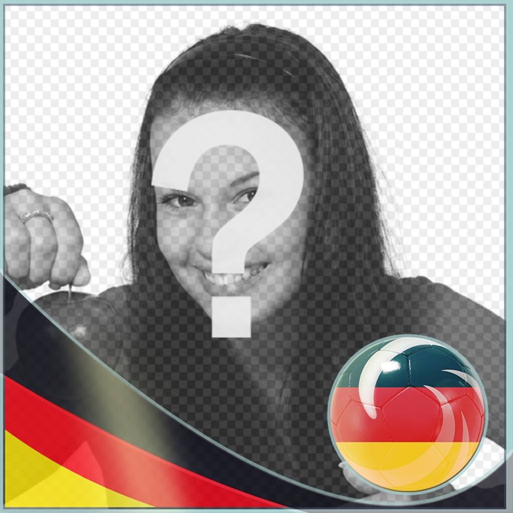 Photo frame with the flag of Germany to put in your photos. ..