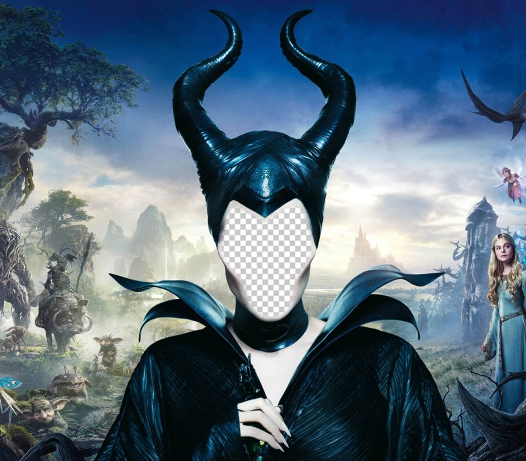 Put your face in this photomontage and become in Maleficent. ..