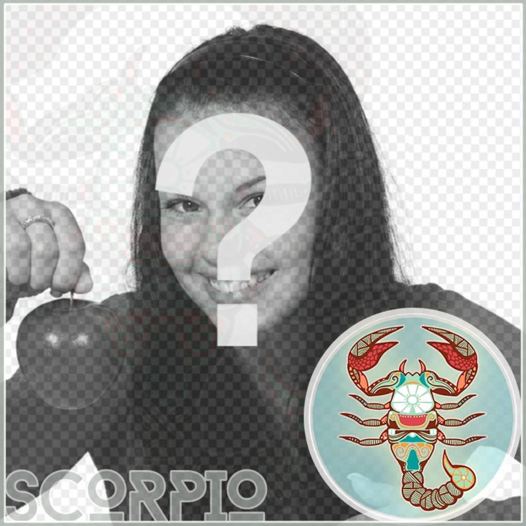 Photo frame for your profile picture with a symbolic representation of SCORPIO Zodiac. ..